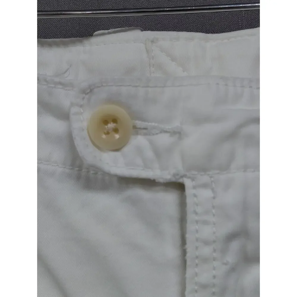Polo by Ralph Lauren 100% Cotton Pants White Solid Woven Men Size 36 /30